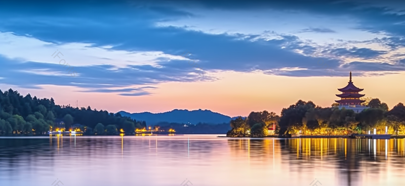 杭州西湖风光雷峰夕照,高清,摄影图,摄影图片,图片大全,摄影图免费下载